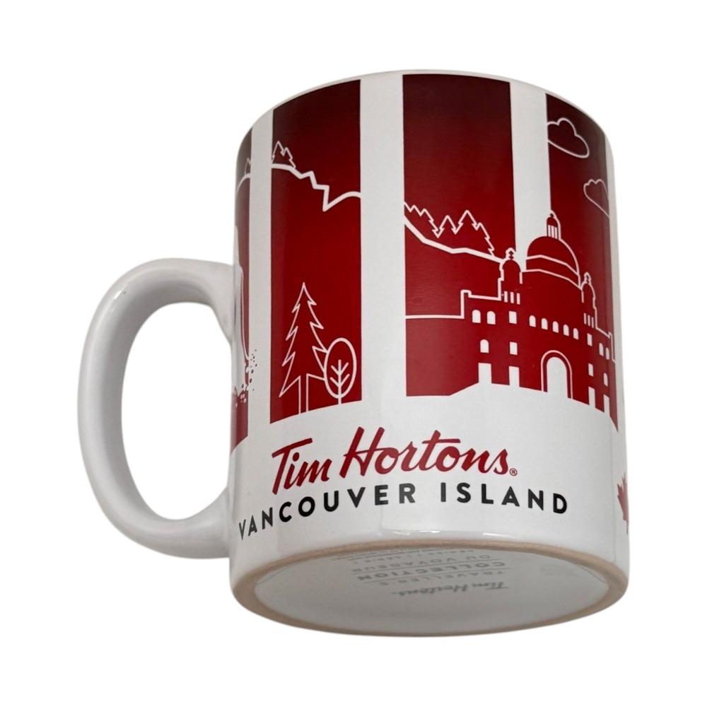 Tim Hortons Mug Vancouver Island Red White Travellers Collection Series 1‎ 2016